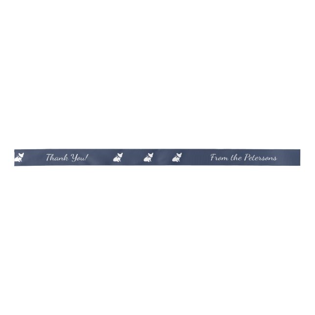 French Bulldog Ribbon with Custom Text (Front)