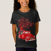 French Bulldog Riding Red Truck Valentine Butterfl