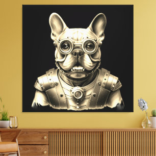 French Bulldog Robot French Bulldog Canvas Print