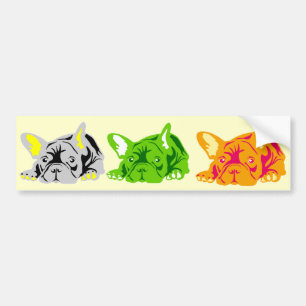 French Bulldog rose Bumper Sticker