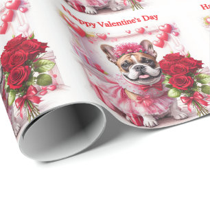 French Bulldog Rose French Bulldog Wrapping Paper