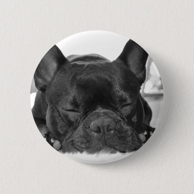 French Bulldog Round Button (Front)