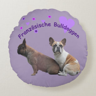 French bulldog round pillow