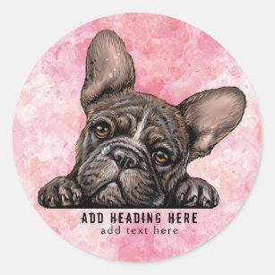 French Bulldog Round Sticker
