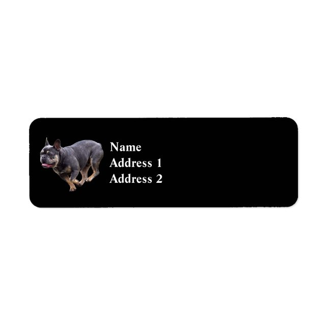 French Bulldog Running Label (Front)