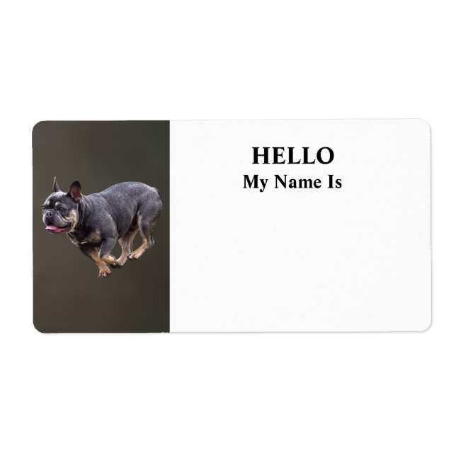 French Bulldog Running Label (Front)