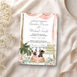 French Bulldog rustic boho Invitation