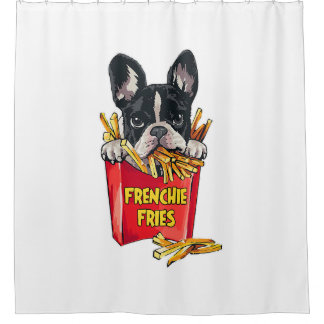 French Bulldog S For Women Men - Frenchie Fries Shower Curtain