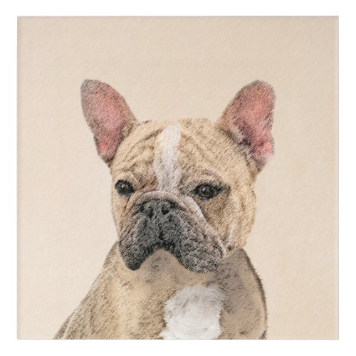 French Bulldog Sable Painting _ Cute Original Do Acrylic Print