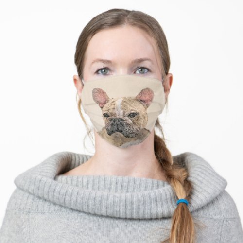 French Bulldog Sable Painting _ Cute Original Do Adult Cloth Face Mask