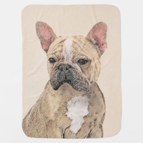 French Bulldog Sable Painting _ Cute Original Do Baby Blanket