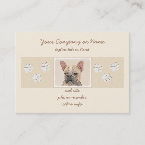 French Bulldog Sable Painting _ Cute Original Do Business Card