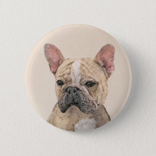 French Bulldog Sable Painting _ Cute Original Do Button