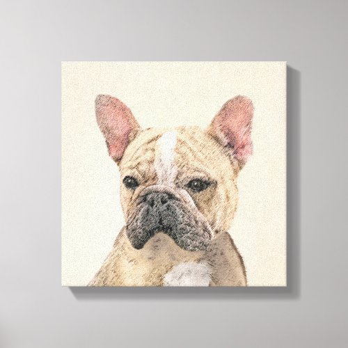 French Bulldog Sable Painting _ Cute Original Do Canvas Print