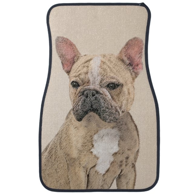 French Bulldog (Sable) Painting - Cute Original Do Car Mat (Front)