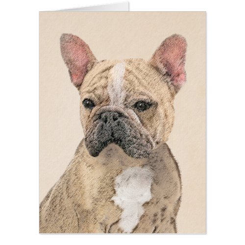 French Bulldog Sable Painting _ Cute Original Do Card