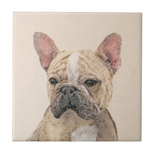 French Bulldog (Sable) Painting - Cute Original Do Ceramic Tile