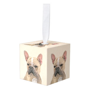 French Bulldog (Sable) Painting - Cute Original Do Cube Ornament