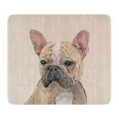 French Bulldog Sable Painting _ Cute Original Do Cutting Board