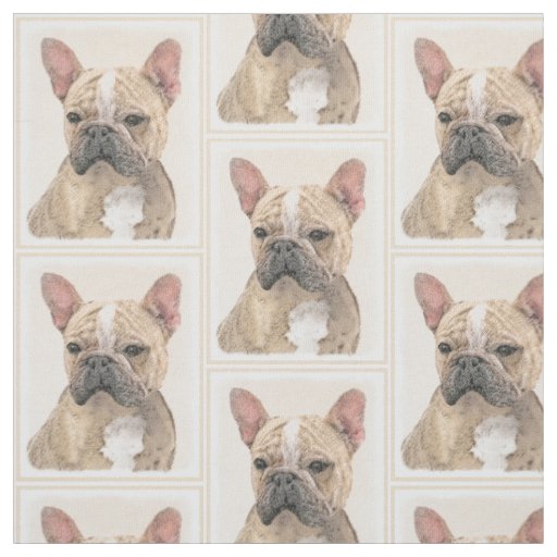 French Bulldog (Sable) Painting - Cute Original Do Fabric