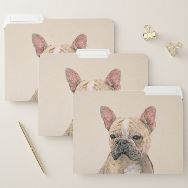 French Bulldog (Sable) Painting - Cute Original Do File Folder (Set)
