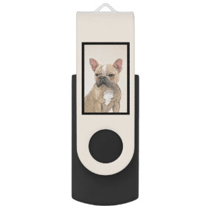 French Bulldog (Sable) Painting - Cute Original Do Flash Drive