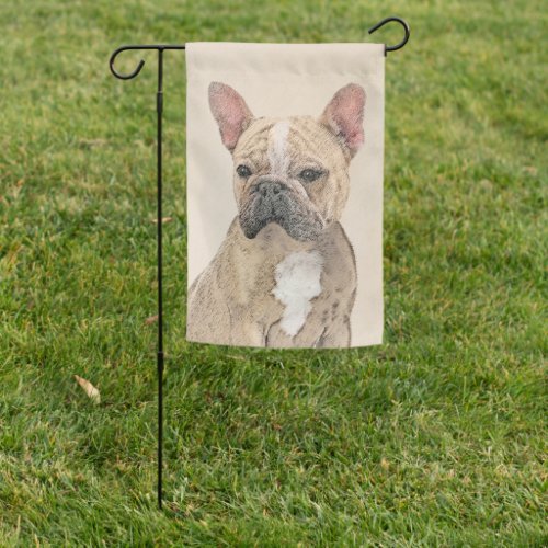 French Bulldog Sable Painting _ Cute Original Do Garden Flag