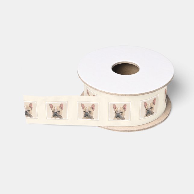 French Bulldog (Sable) Painting - Cute Original Do Grosgrain Ribbon (Spool)