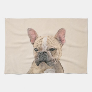 French Bulldog (Sable) Painting - Cute Original Do Kitchen Towel