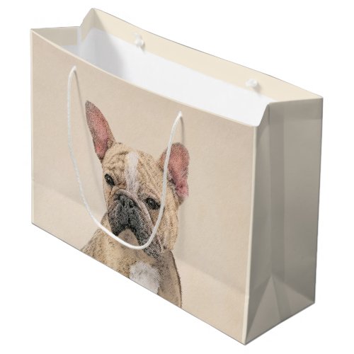 French Bulldog Sable Painting _ Cute Original Do Large Gift Bag