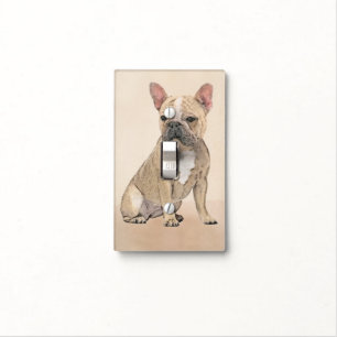 French Bulldog (Sable) Painting - Cute Original Do Light Switch Cover
