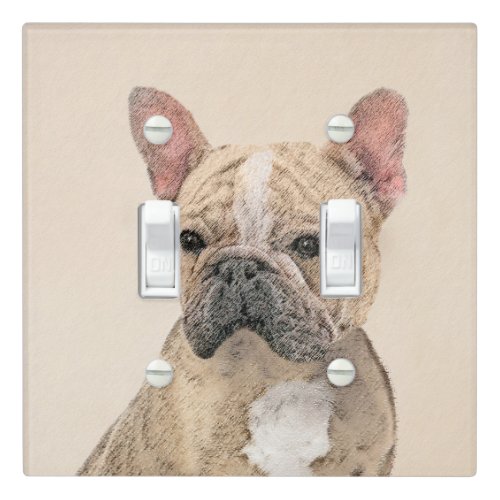 French Bulldog Sable Painting _ Cute Original Do Light Switch Cover