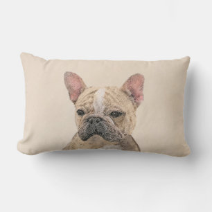 French Bulldog (Sable) Painting - Cute Original Do Lumbar Pillow