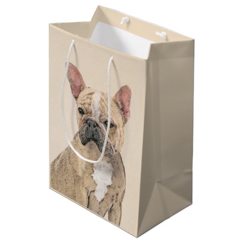 French Bulldog Sable Painting _ Cute Original Do Medium Gift Bag