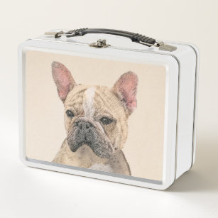 French Bulldog (Sable) Painting - Cute Original Do Metal Lunch Box