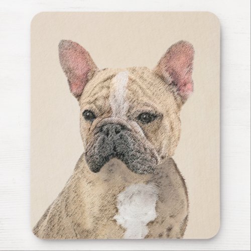 French Bulldog Sable Painting _ Cute Original Do Mouse Pad