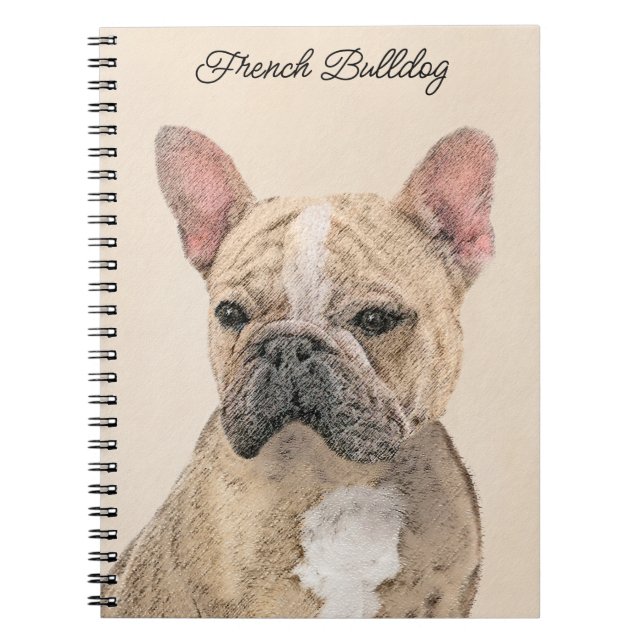 French Bulldog (Sable) Painting - Cute Original Do Notebook (Front)
