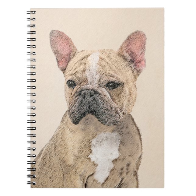 French Bulldog (Sable) Painting - Cute Original Do Notebook (Front)