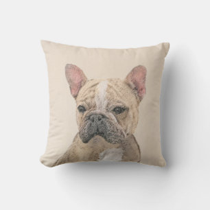 French Bulldog (Sable) Painting - Cute Original Do Outdoor Pillow