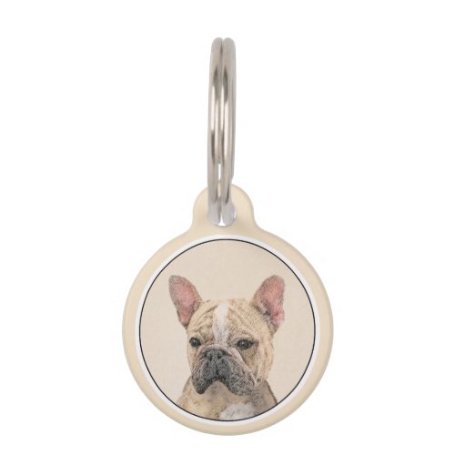 French Bulldog Sable Painting _ Cute Original Do Pet ID Tag