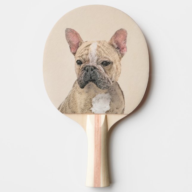 French Bulldog (Sable) Painting - Cute Original Do Ping-Pong Paddle (Front)