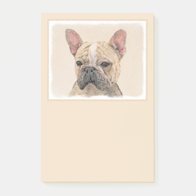 French Bulldog (Sable) Painting - Cute Original Do Post-it Notes (Front)