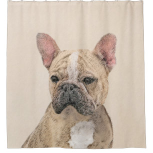 French Bulldog (Sable) Painting - Cute Original Do Shower Curtain