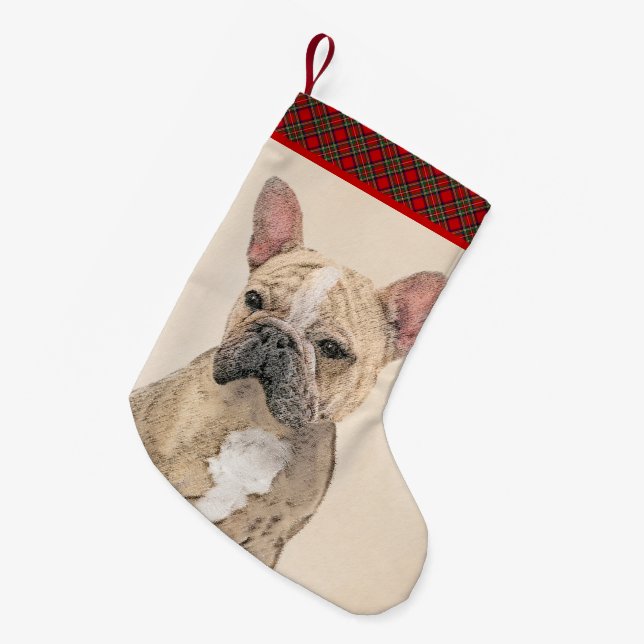 French Bulldog (Sable) Painting - Cute Original Do Small Christmas Stocking (Front (Hanging))