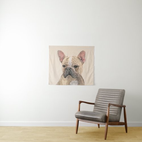French Bulldog Sable Painting _ Cute Original Do Tapestry