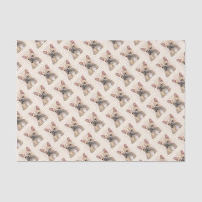 French Bulldog (Sable) Painting - Cute Original Do Tissue Paper (Front)