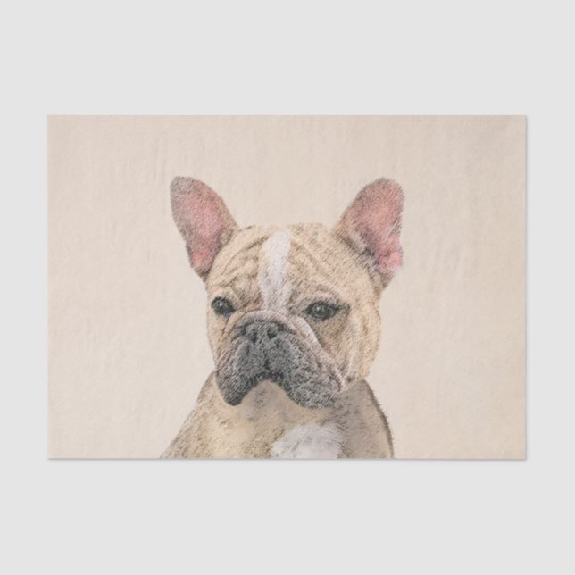 French Bulldog (Sable) Painting - Cute Original Do Tissue Paper (Front)