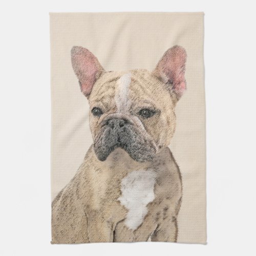 French Bulldog Sable Painting _ Cute Original Do Towel