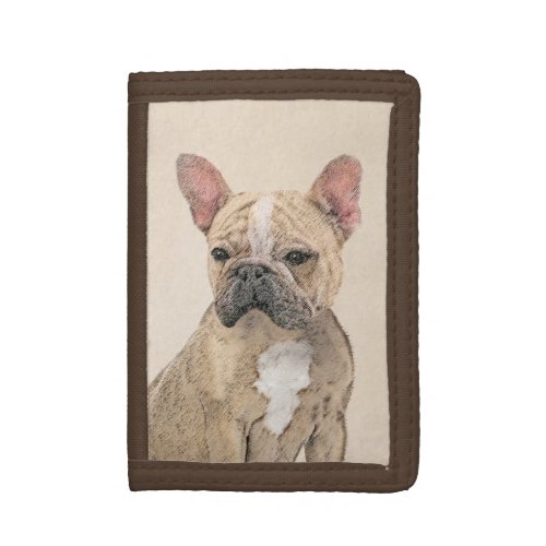 French Bulldog Sable Painting _ Cute Original Do Trifold Wallet