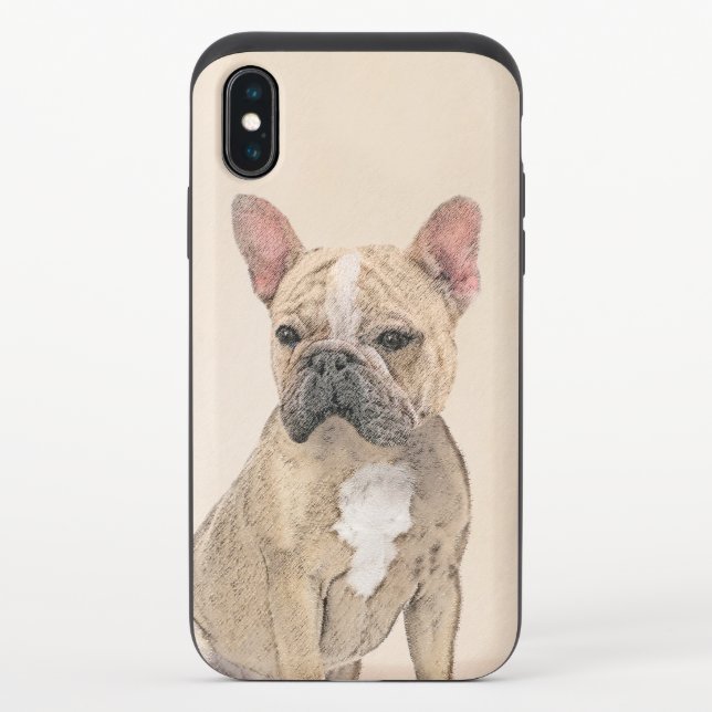 French Bulldog (Sable) Painting - Cute Original Do Uncommon iPhone Case (Back)